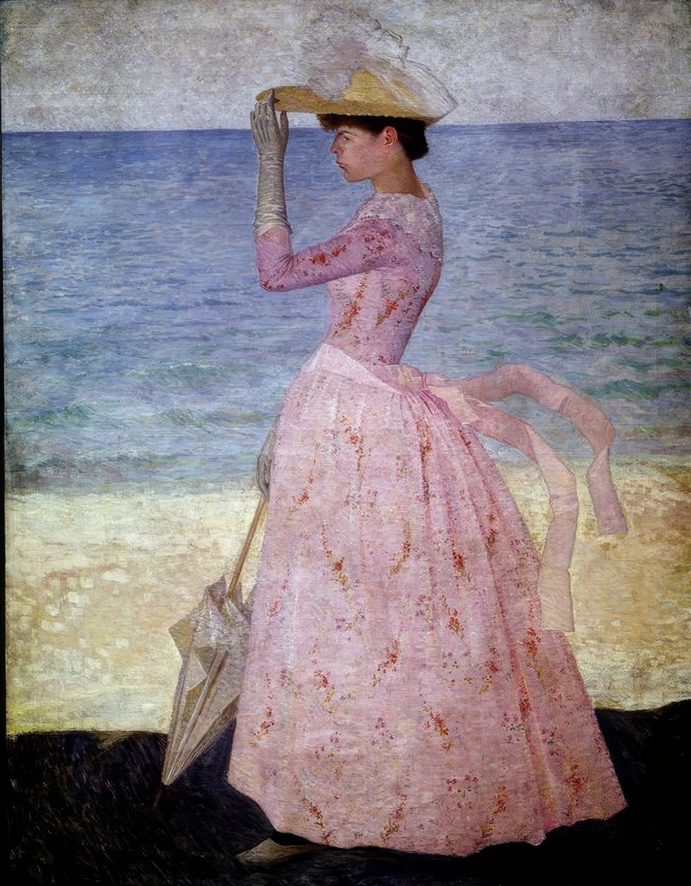 Şemsiyeli Kadın - 1896 - 190 × 149 cm - tuval üzerine yağlı boya. Sanatçı: ARISTIDE MAILLOL. LA MUJER DE LA SOMBRILLA olarak da bilinir. Yer: MUSEE D