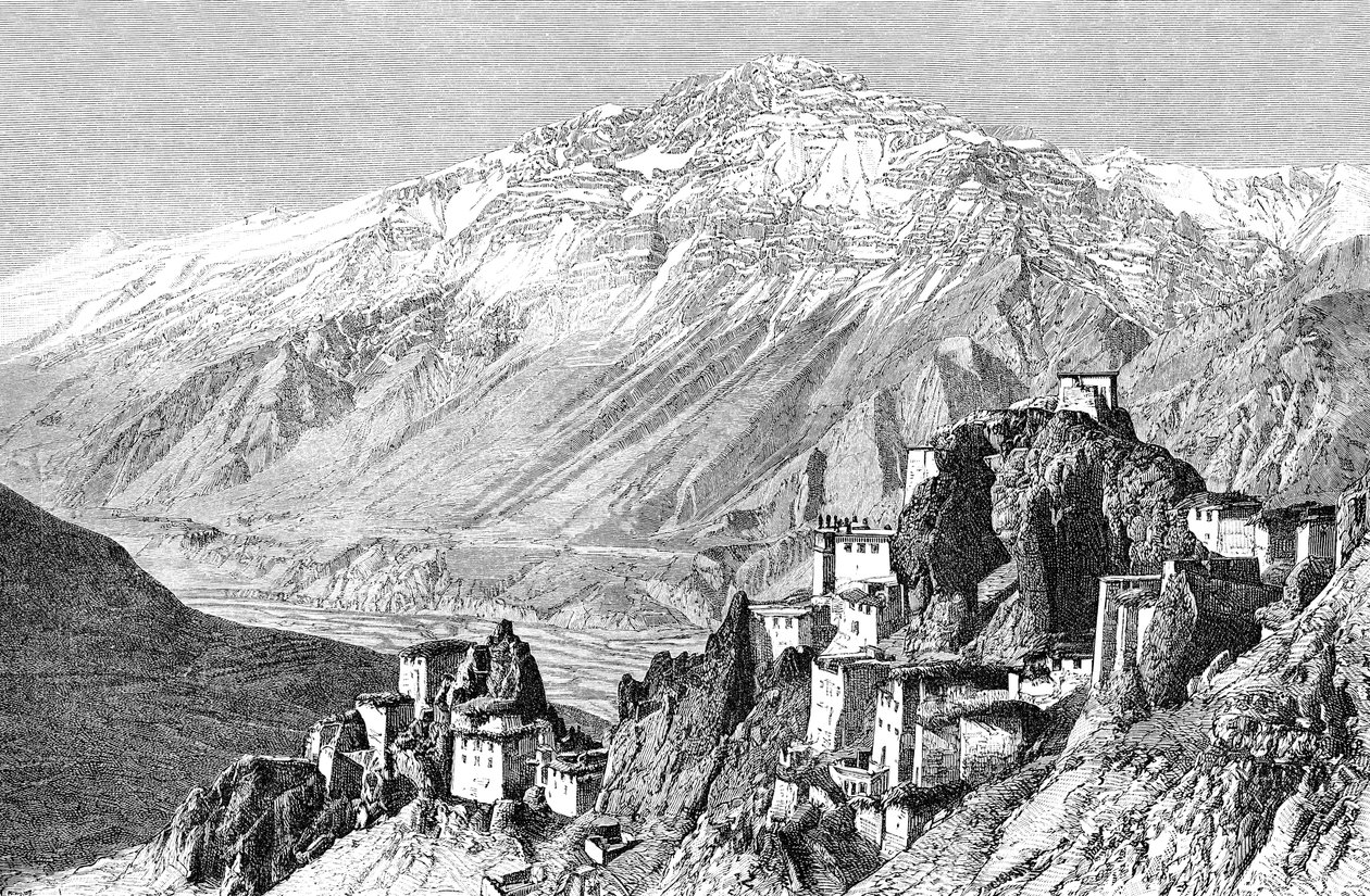 Dankar, Lahul ve Spiti, Hindistan, 1895. by Armand Kohl