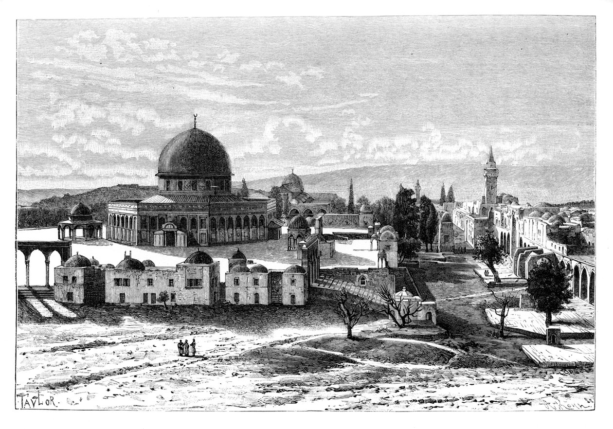 Ömer Camii, Kudüs, İsrail, 1895. by Armand Kohl