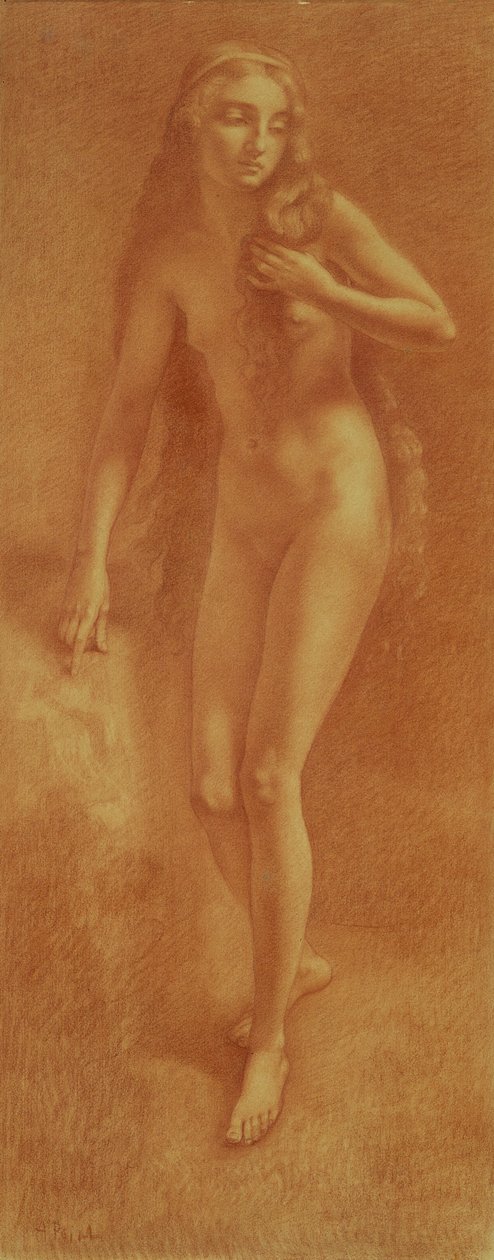 Kadın Çıplak (kırmızı tebeşir) by Armand Point