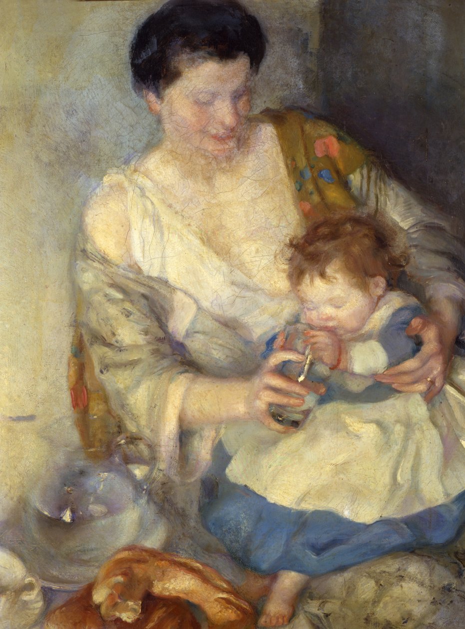 Rakamlar - anne ve çocuk by Armando Spadini