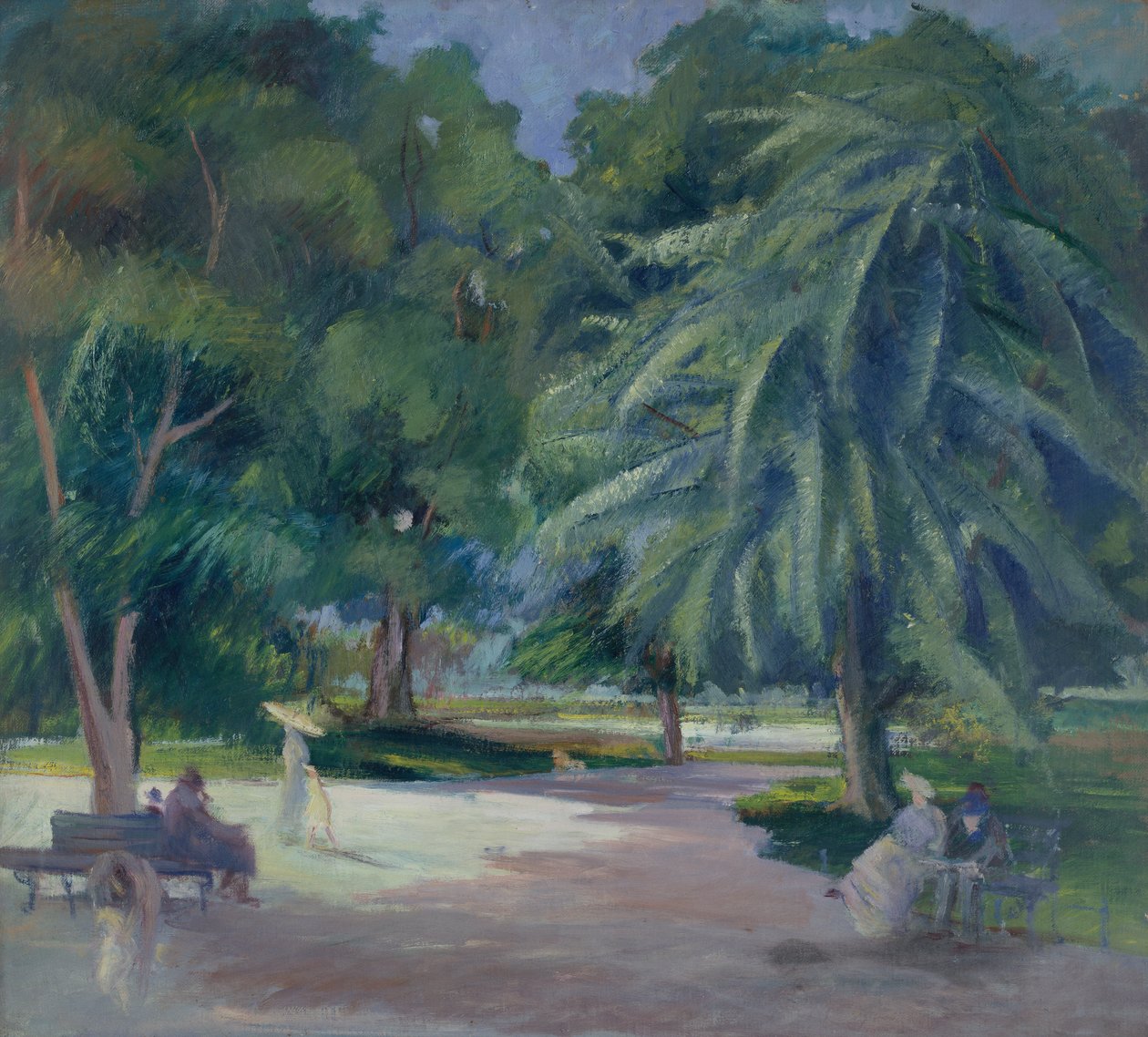 Pincio Bahçesi (tuval üzerine yağlıboya) by Armando Spadini
