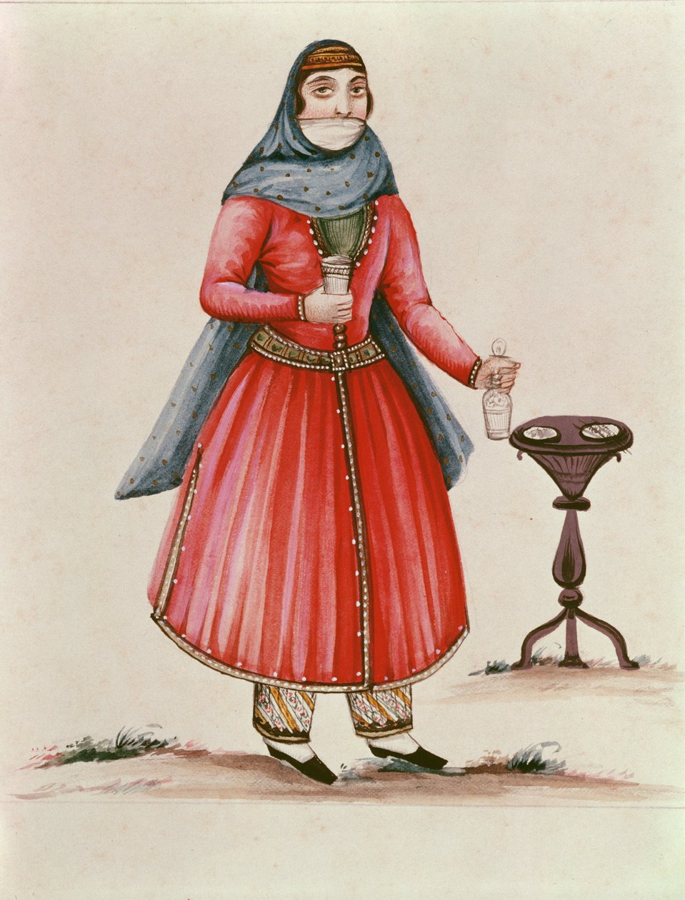 Ermeni kostümü c.1840 (kağıt üzerinde wc) by Armenian School