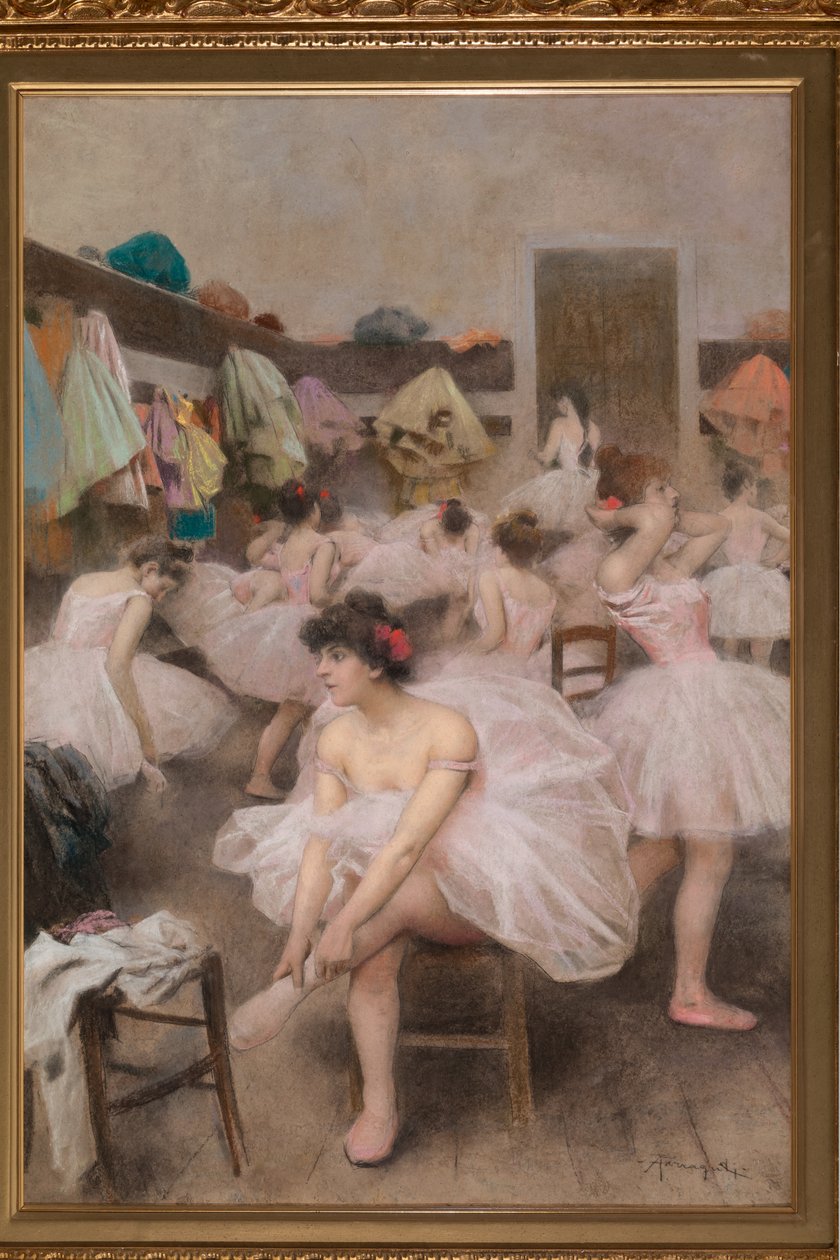 Kadın dansçılar (pastel) by Arnaldo Ferraguti