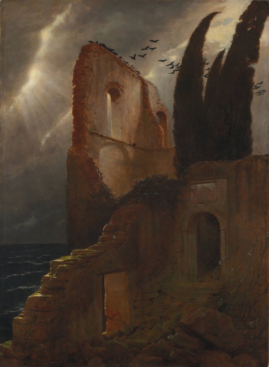 Deniz kenarındaki harabe by Arnold Böcklin