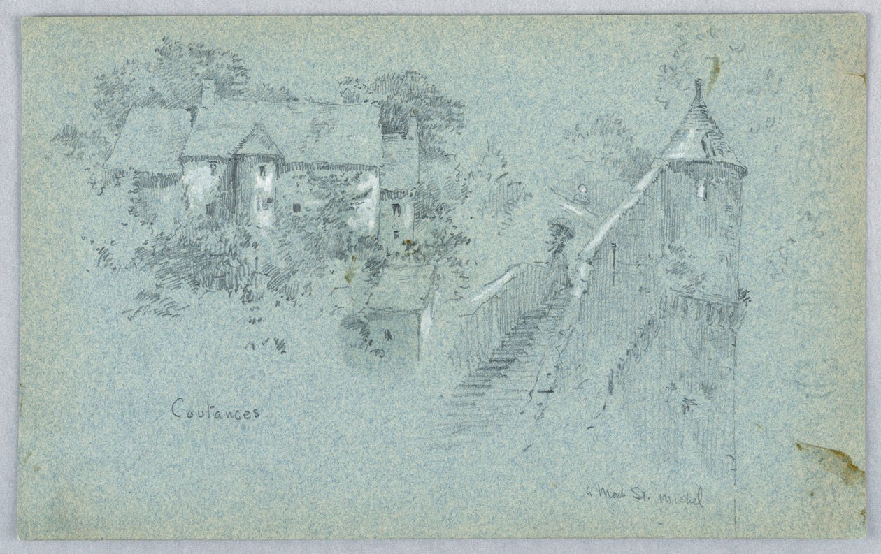 Coutance ve Mont St. Michel by Arnold William Brunner
