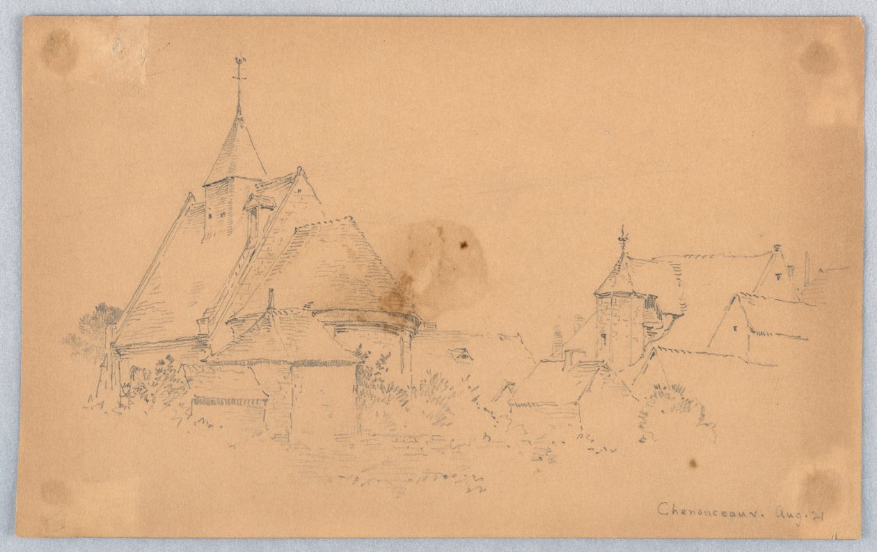 Chenonceaux taslağını by Arnold William Brunner