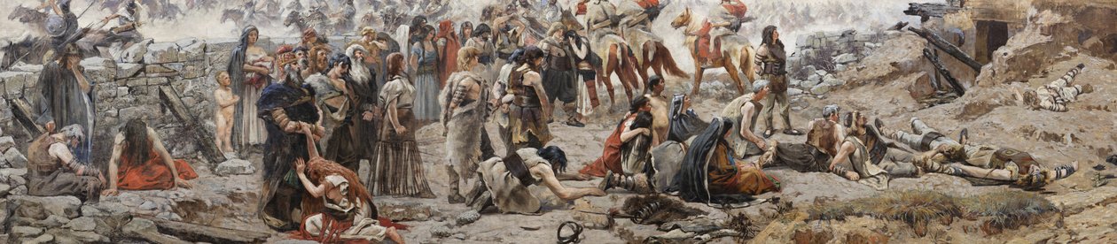 Macarların Gelişi (Feszty Panorama), detay by Arpad Feszty