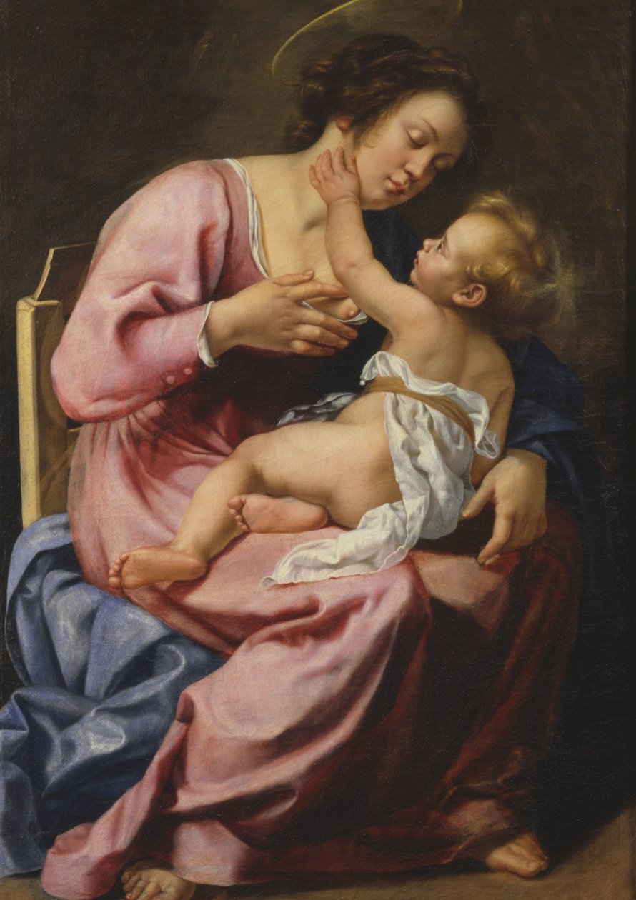 Madonna çocuğu emzirirken by Artemisia Gentileschi