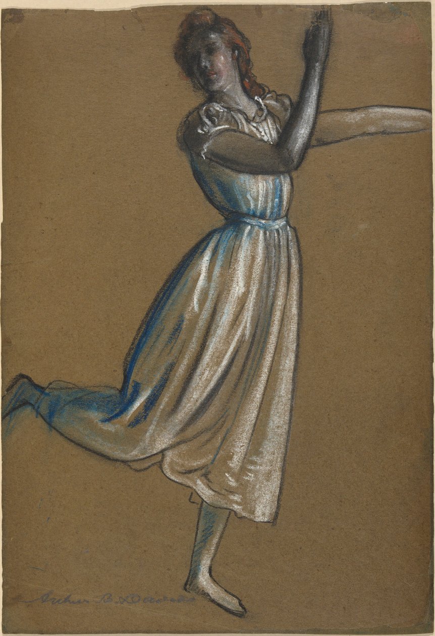 kadın, dans by Arthur B. Davies