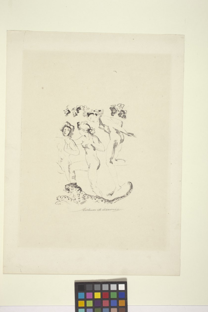 Bacchantes (litografi) by Arthur Bowen Davies