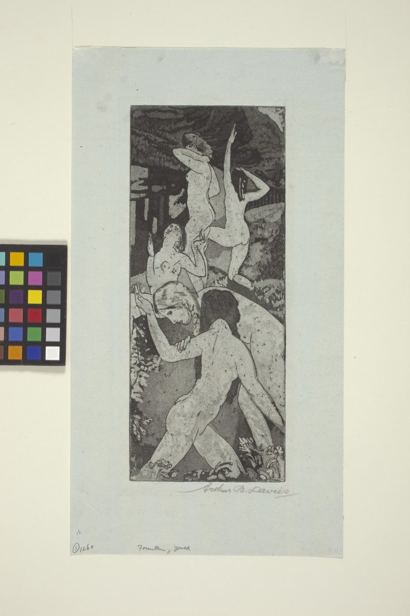 Gençlik Çeşmesi (gravür ve aquatint) by Arthur Bowen Davies