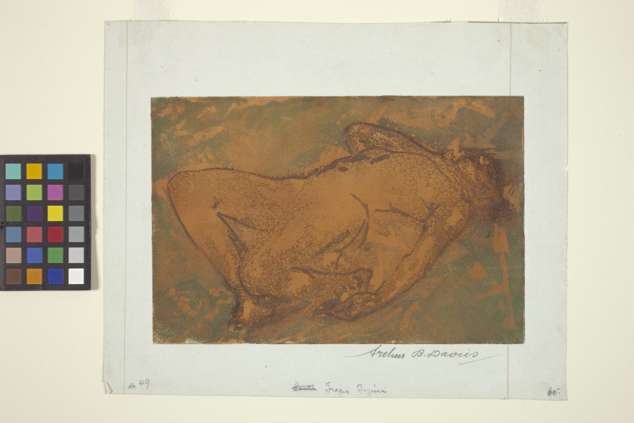 Trajik Figür (renkli aquatint) by Arthur Bowen Davies
