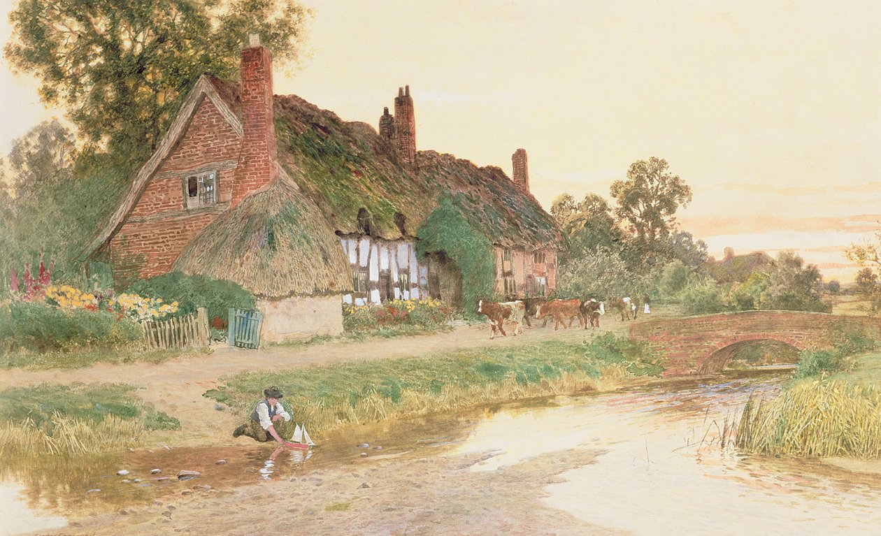 Tekneye Yelken Açmak by Arthur Claude Strachan