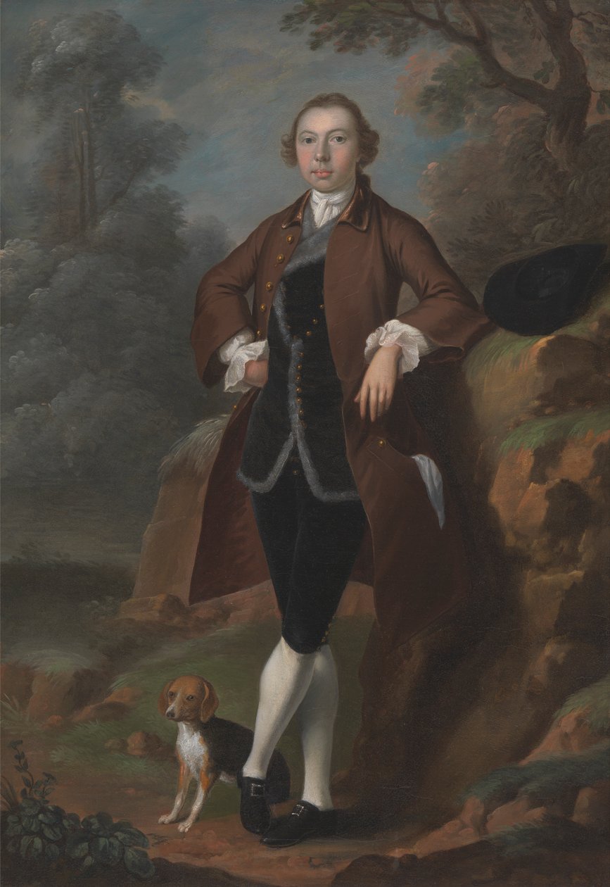 Shawe Hall, Lancashire'dan William Farington by Arthur Devis
