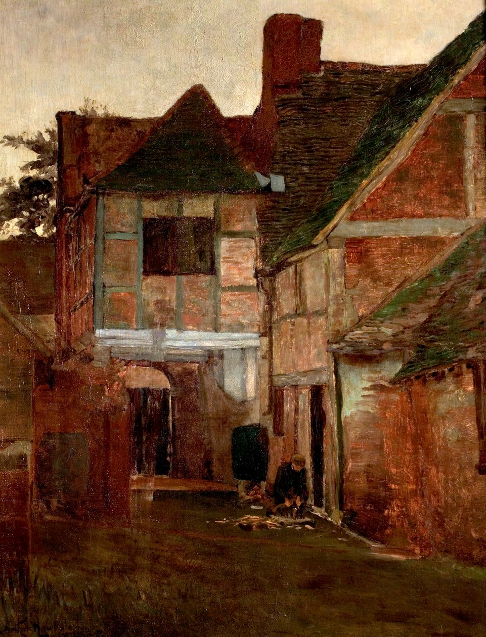 Eski Bir Posta Bahçesi, Surrey, 1885 by Arthur Hawksley