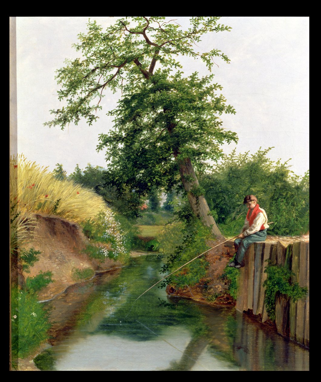 Bir Çocuk Balık Tutma by Arthur Hughes