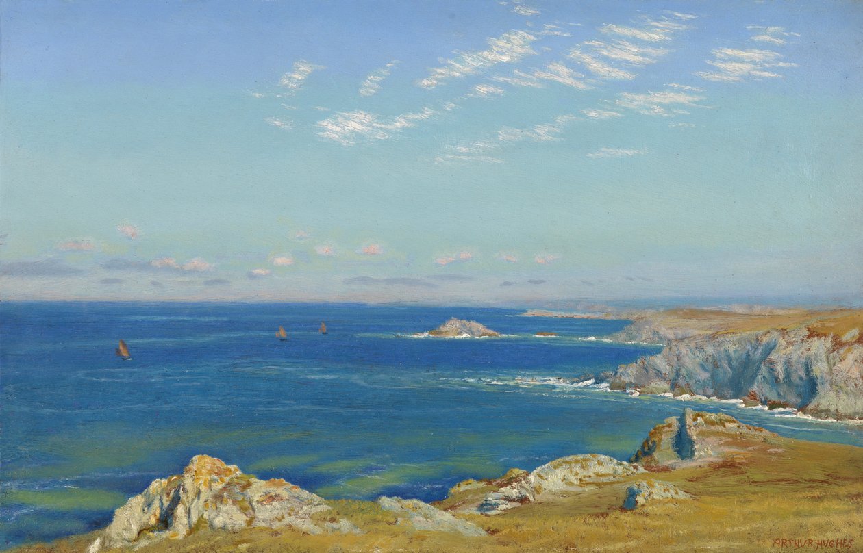 Newquay Burnu, Cornwall by Arthur Hughes