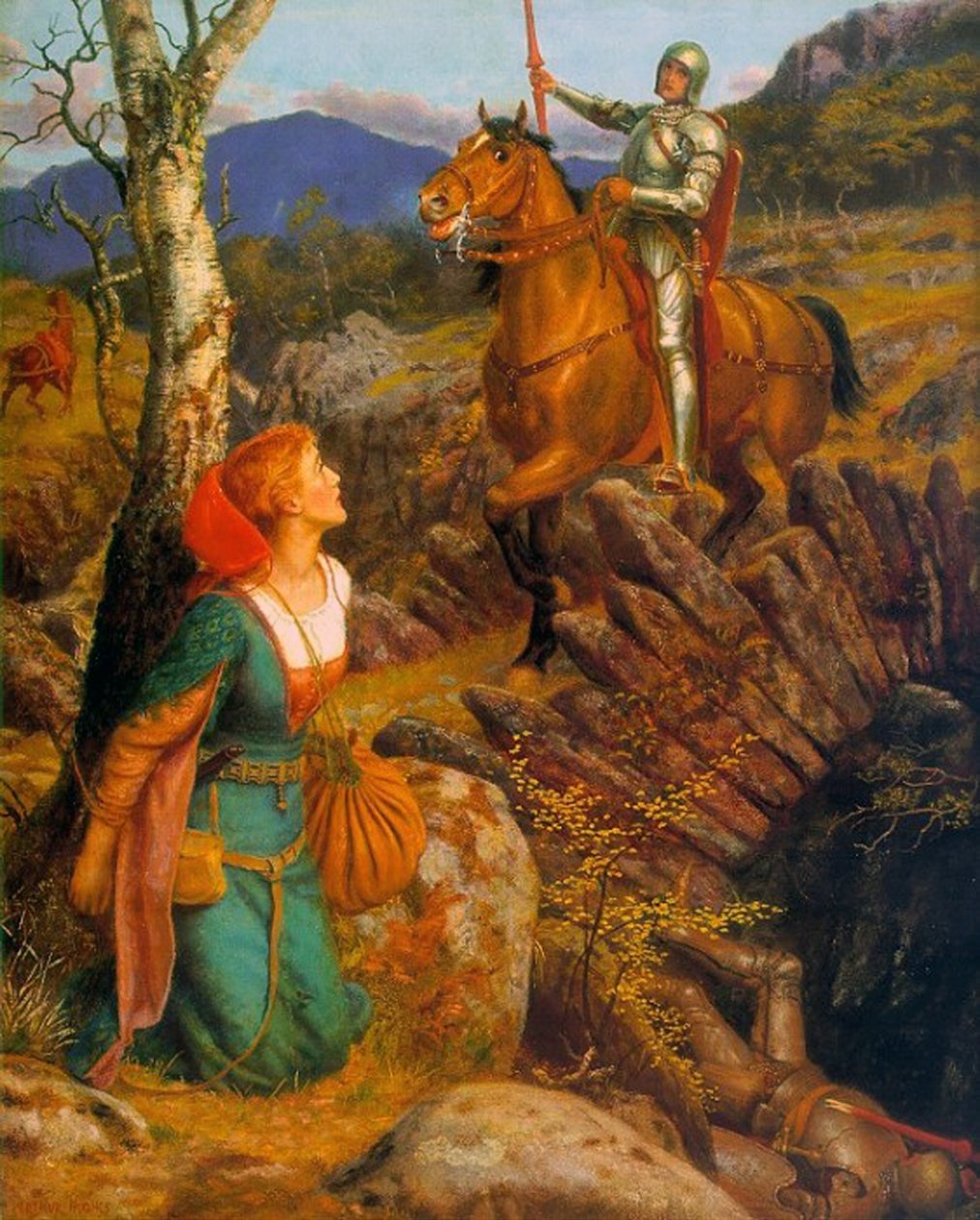 Paslı Şövalyenin Devrilmesi, c.1894-1908 by Arthur Hughes