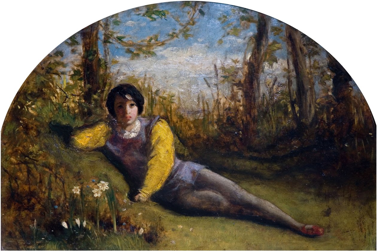 Genç Şair - Petrol Çalışması, 1849. by Arthur Hughes
