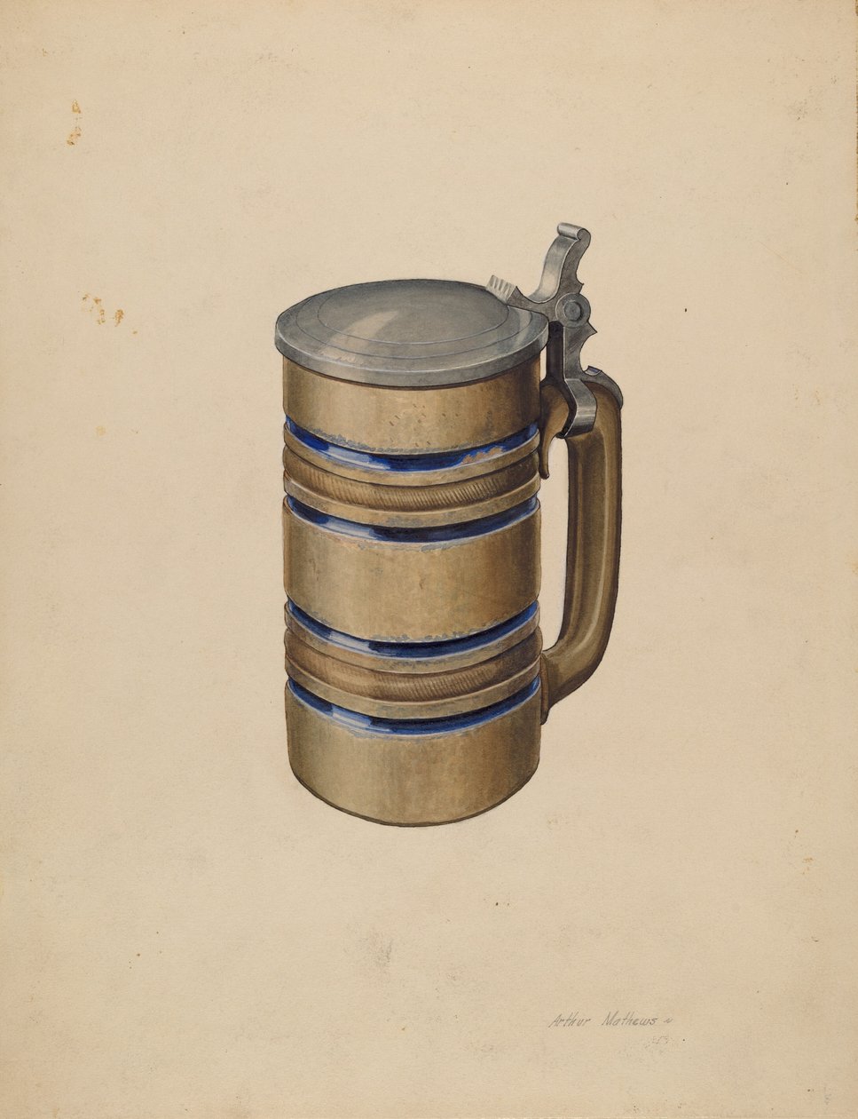 Taş ve Kalaylı Bira Kupa by Arthur Mathews