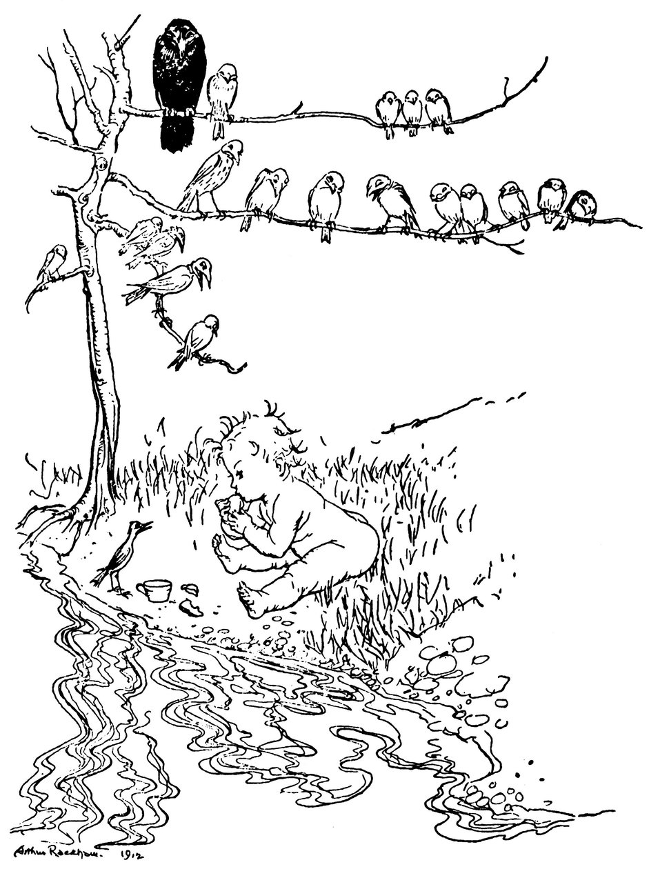 Peter Pan için İllüstrasyon by Arthur Rackham