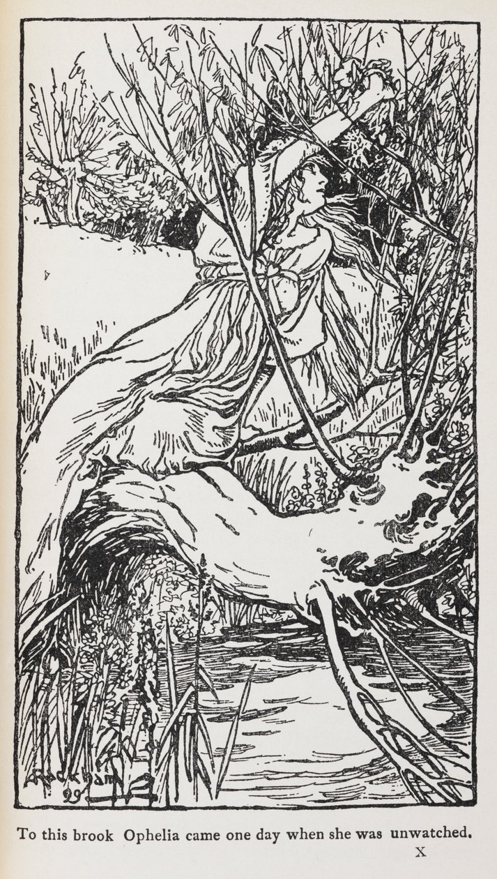 Hamlet'ten İllüstrasyon by Arthur Rackham