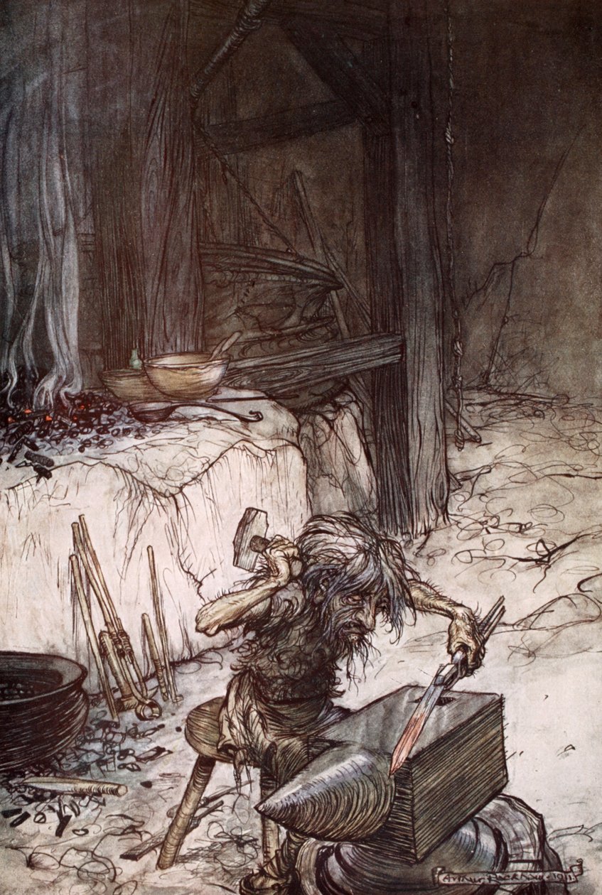 "Örsteki pandomim", 1924. by Arthur Rackham