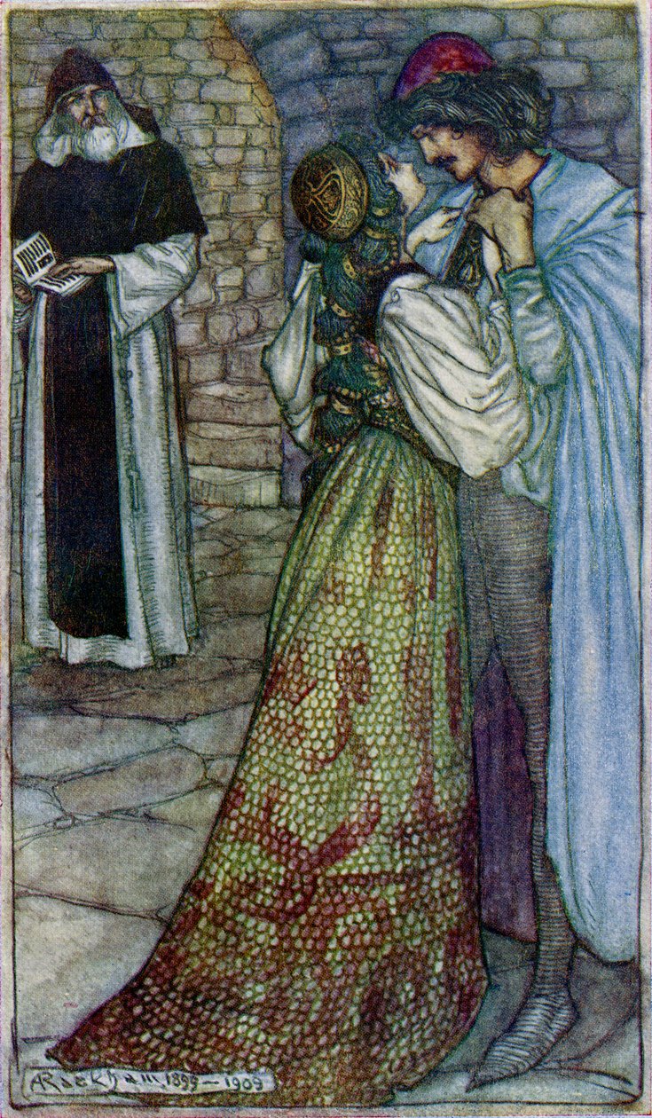 Romeo ve Juliet, William Shakespeare by Arthur Rackham