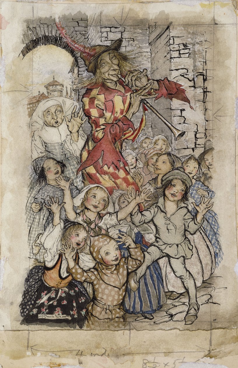 Pied Piper ve Çocuklar, by Arthur Rackham