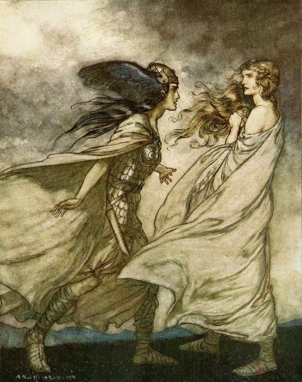 Tanrıların Alacakaranlığı / Göttterdämmerung by Arthur Rackham