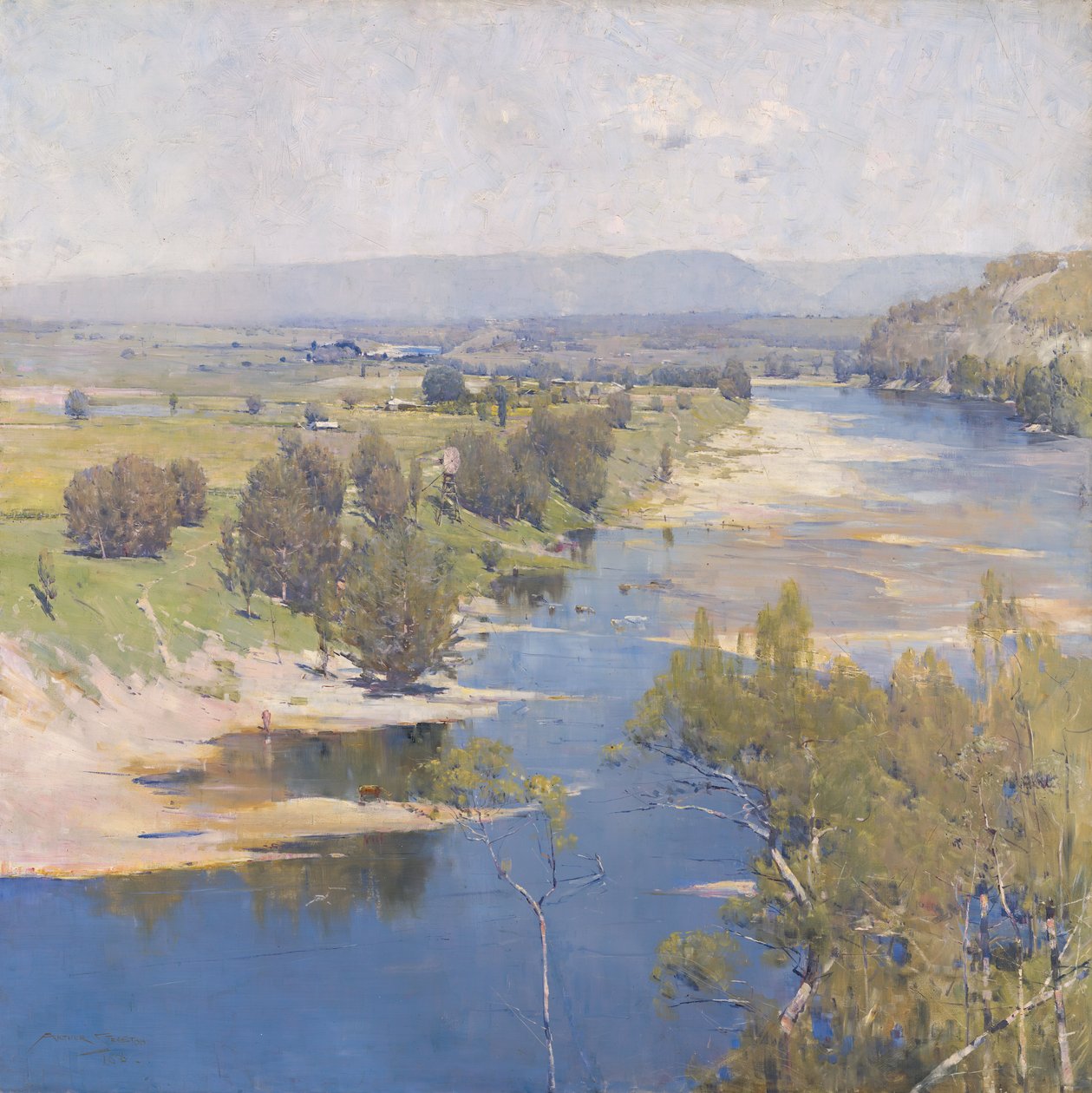 Mor öğlenin şeffaf gücü by Arthur Streeton
