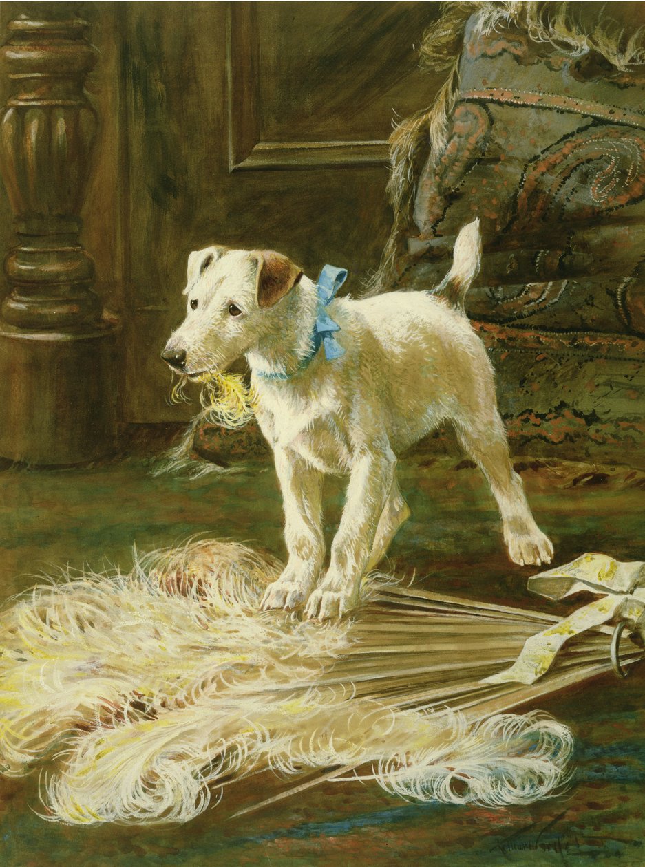 Mischief (tuval üzerine yağlı boya) by Arthur Wardle