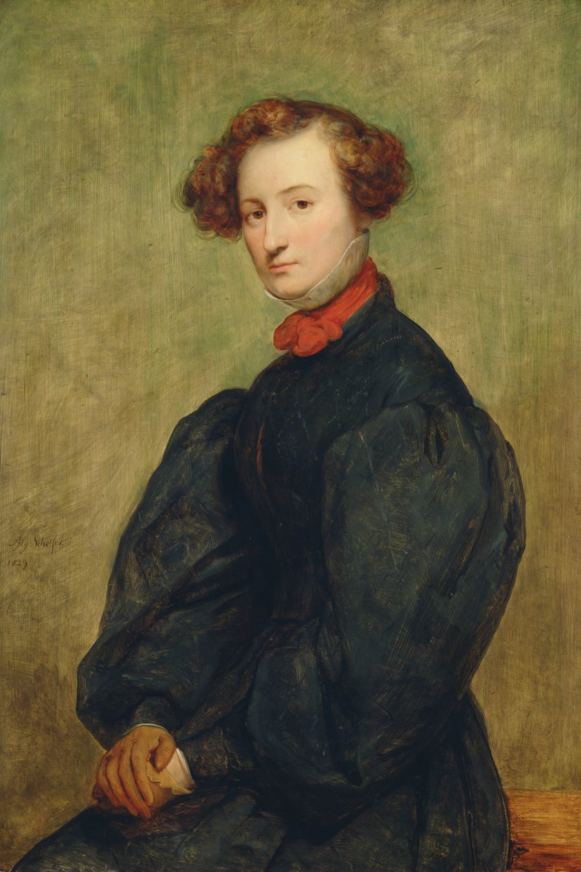 Felicie de Fauveau, 1829. by Ary Scheffer