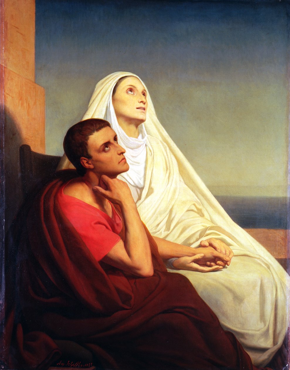 Aziz Augustine ve annesi Aziz Monica, 1855 by Ary Scheffer