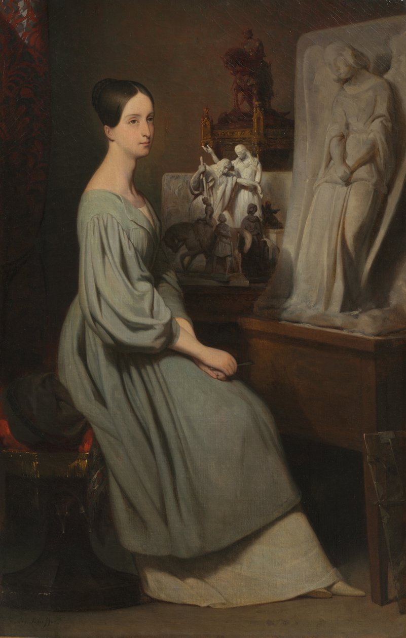 Prenses Marie d'Orléans Stüdyosunda by Ary Scheffer