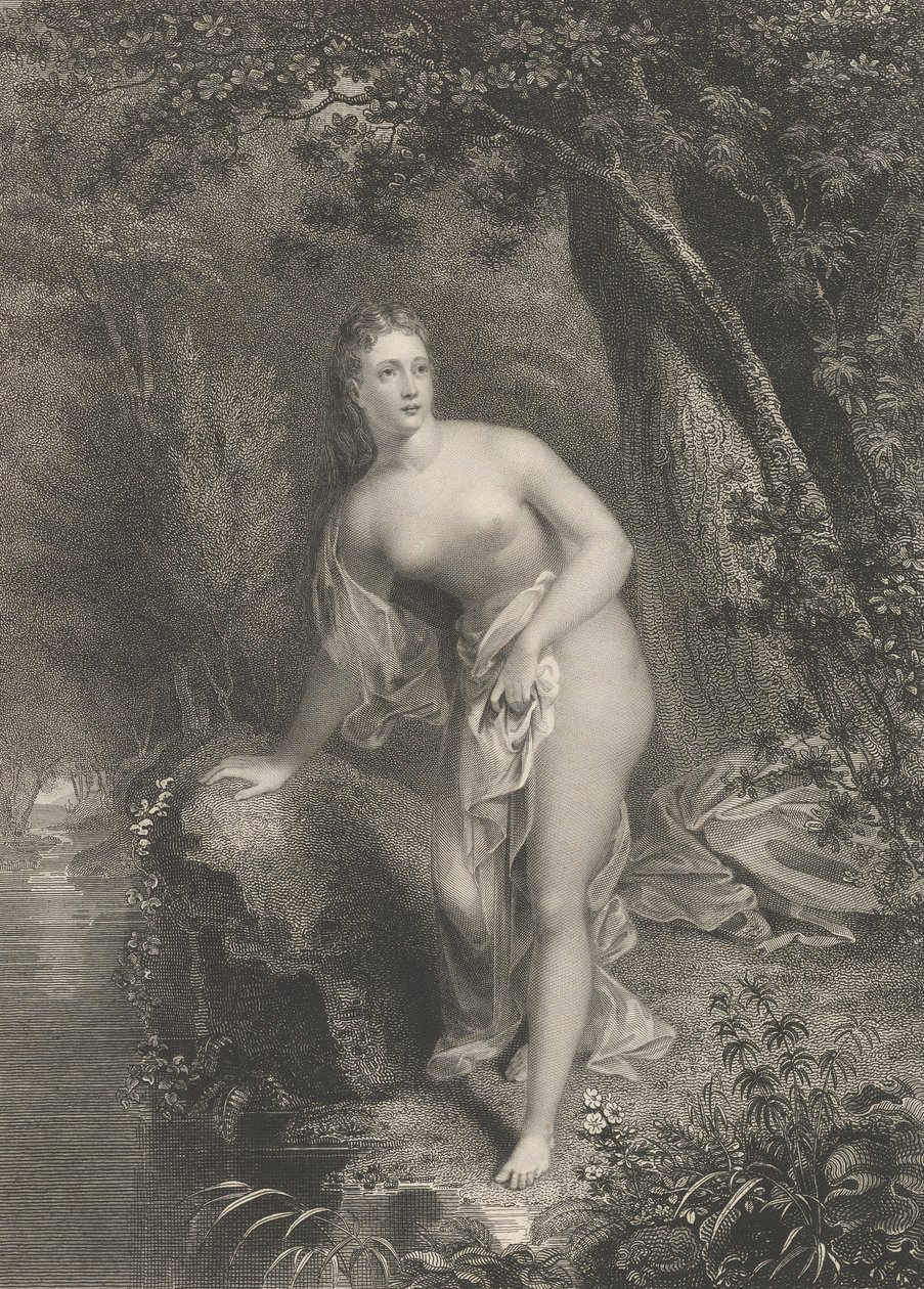 Musidora, 1825. by Asher Brown Durand