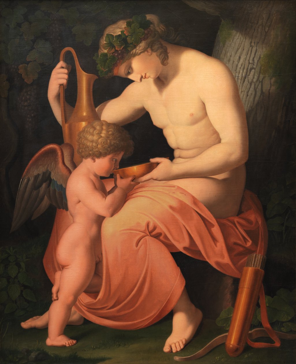 Bacchus ve Aşk Tanrısı by Asmus Jacob Carstens