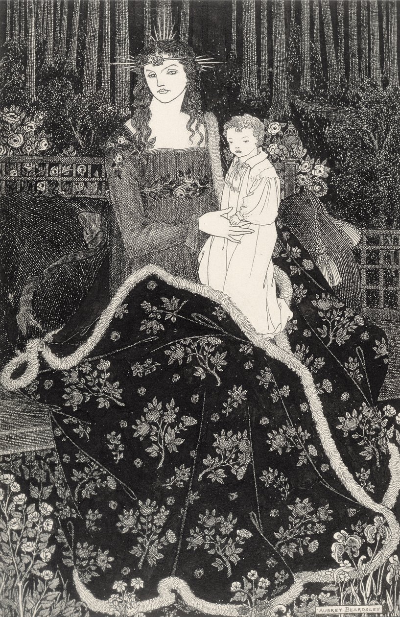 Büyük bir Noel Kartı, 1895 (satır bloğu baskısı) by Aubrey Beardsley