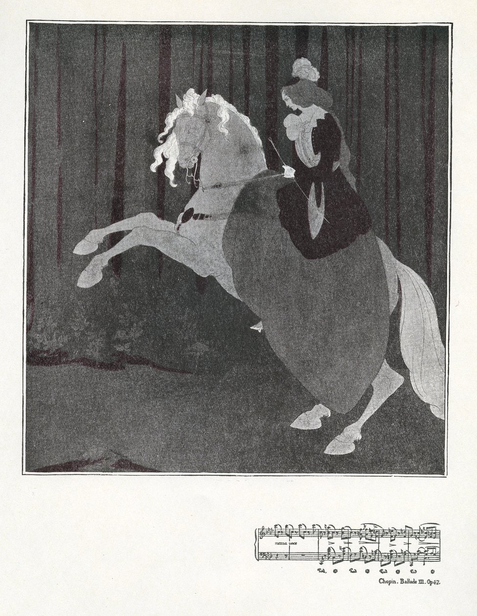 Chopin, Ballad III. Op.47 by Aubrey Beardsley