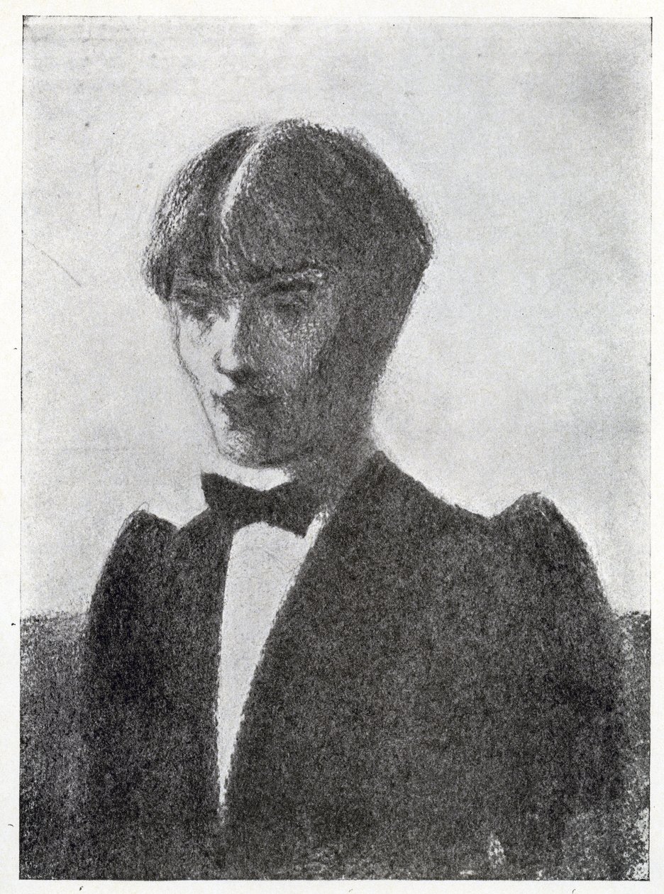 Sanatçının eskiz portresi (kömür) by Aubrey Beardsley