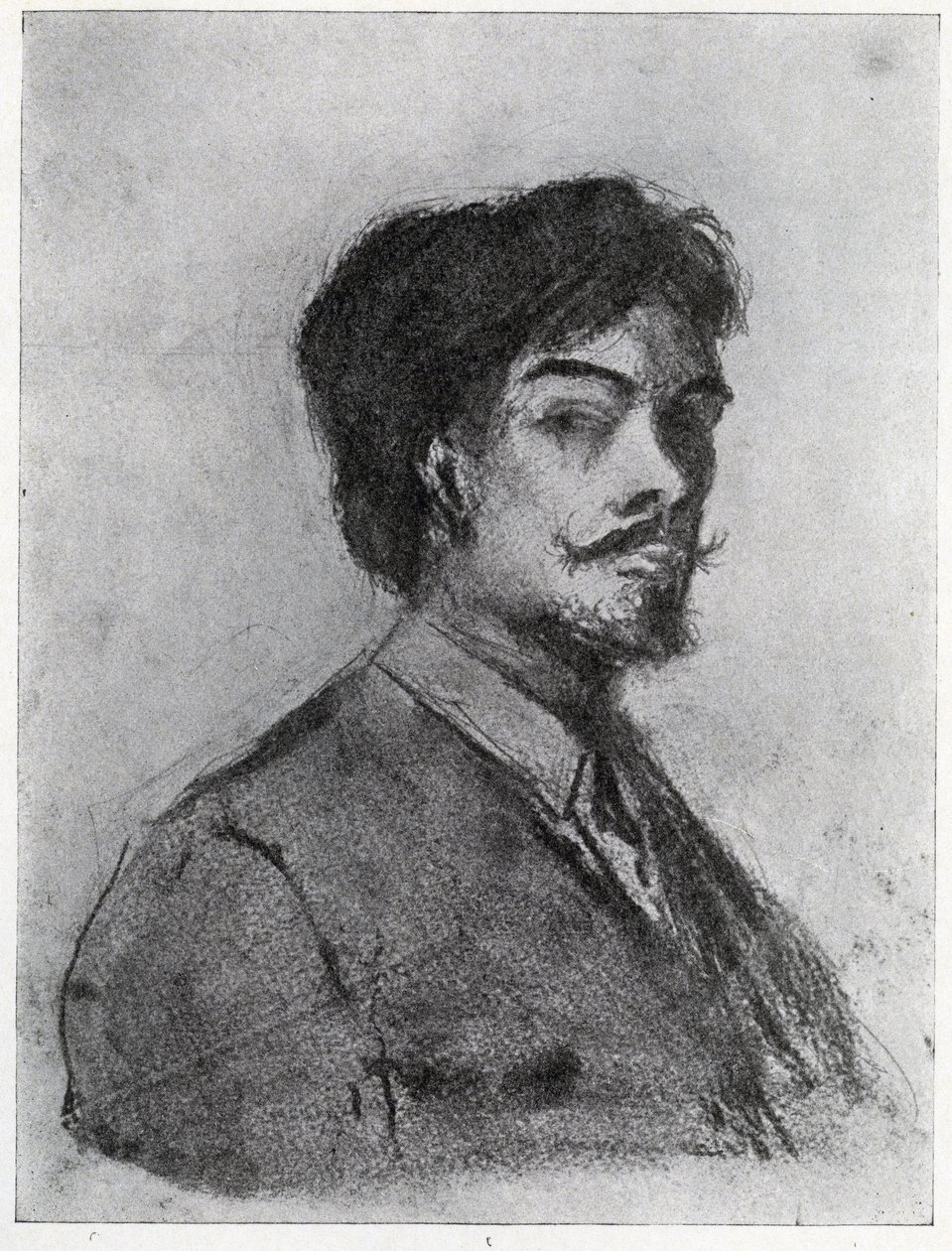 Henry Harland (kömür) by Aubrey Beardsley