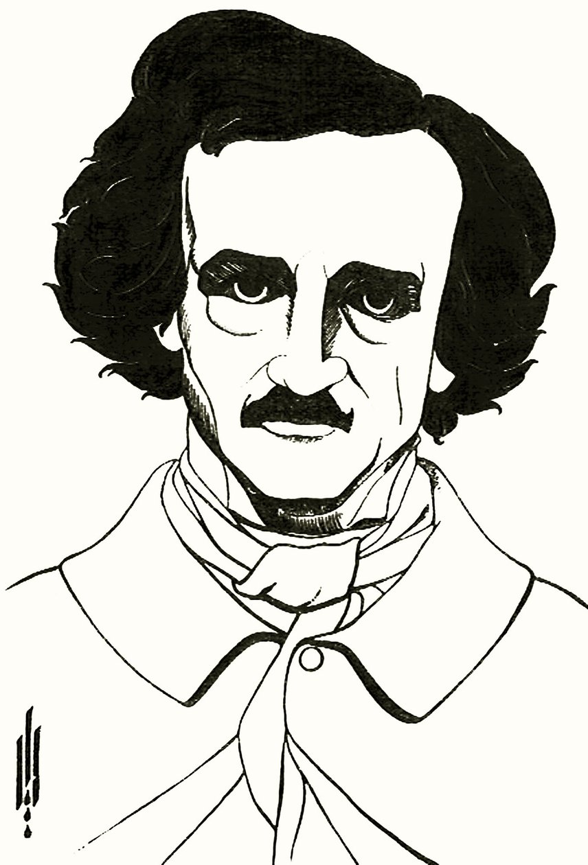 ಎಡ್ಗರ್ ಅಲನ್ ಪೋ ಅವರ ಭಾವಚಿತ್ರ, 1894 ಟರ್ಕ್ by Aubrey Beardsley