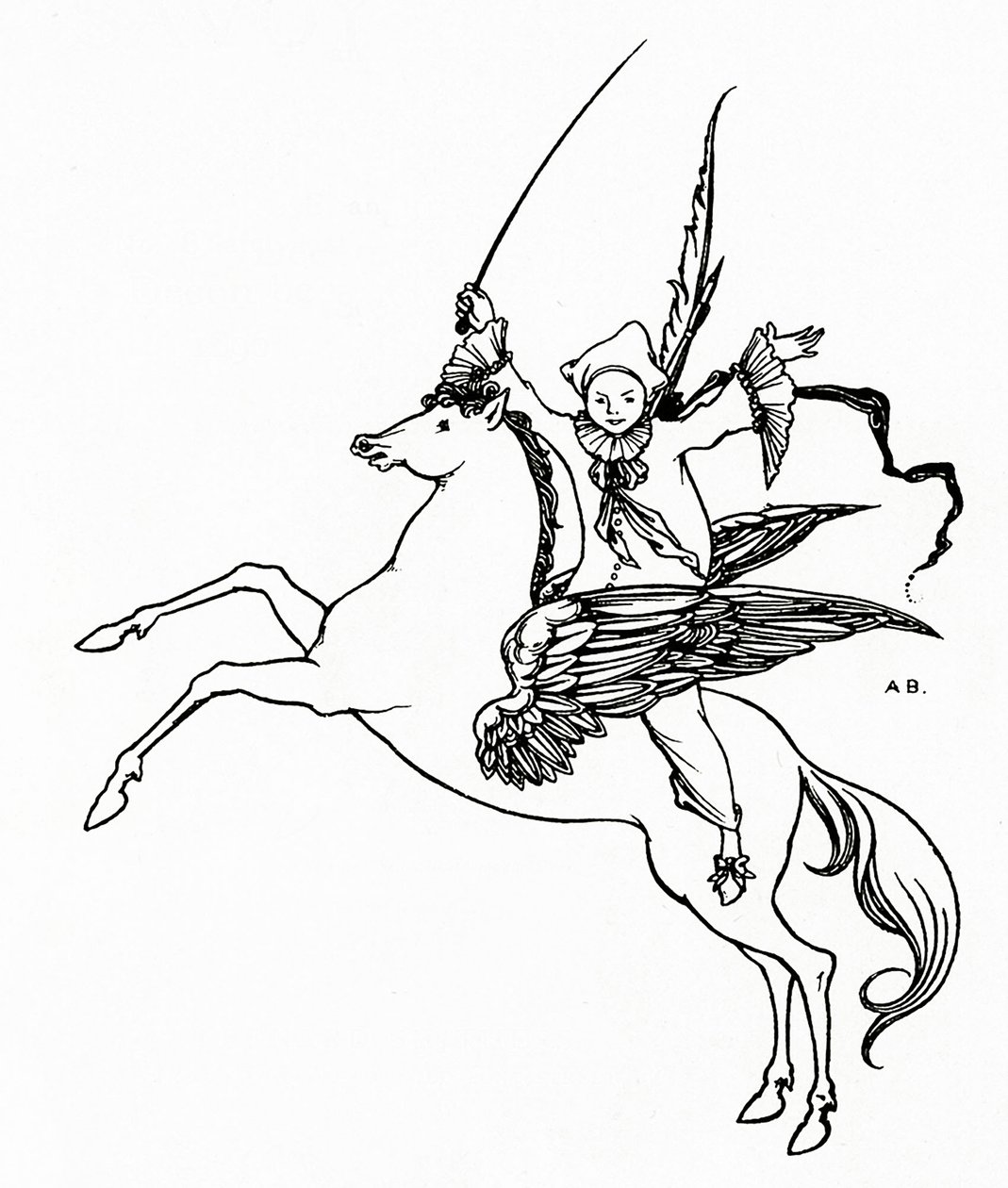 Pegasus'ta disk, 1894 by Aubrey Beardsley