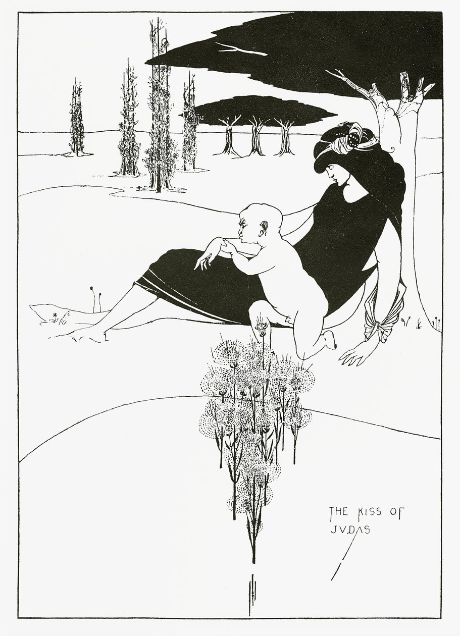 The Kiss of Judas, 1893  by Aubrey Beardsley