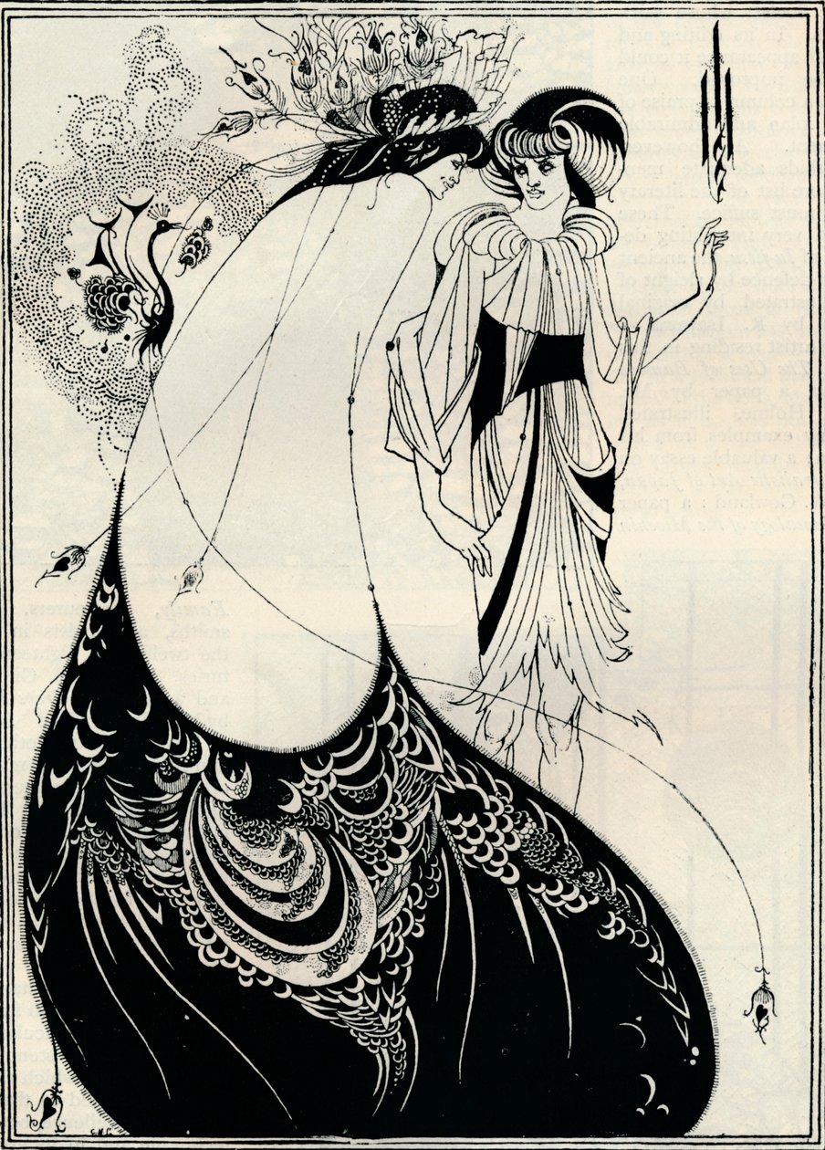 Tavus Kuşu Kız, 1893 by Aubrey Beardsley