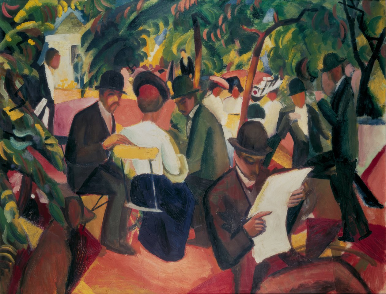 Gartenrestoran by August Macke