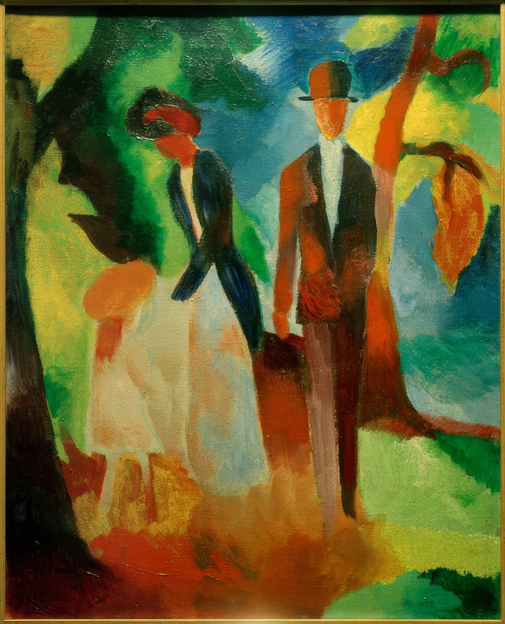 Mavi göldeki insanlar by August Macke