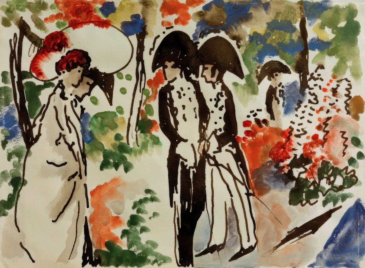 gezinti yeri by August Macke