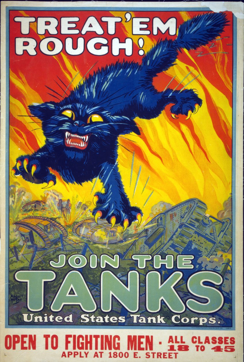 Onlara Kaba Davran! Tanklara Katıl, 1917 by August Hutaf